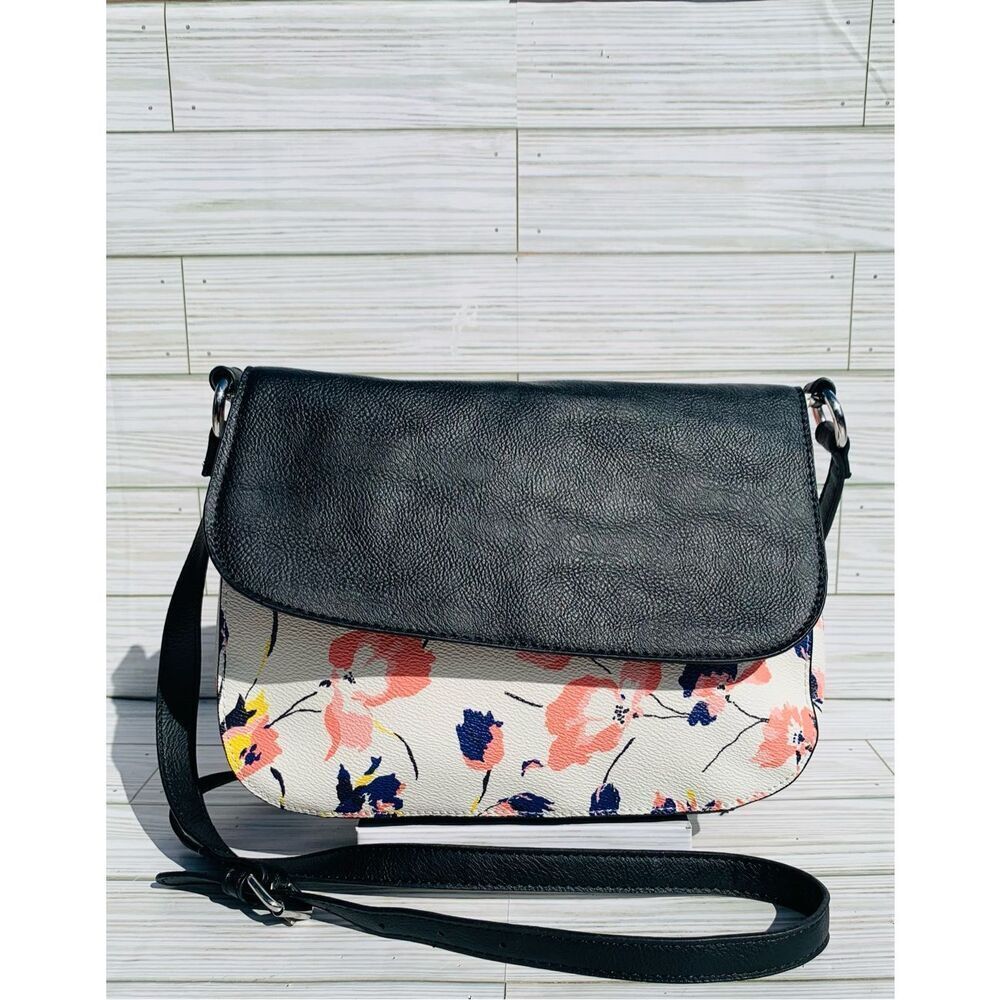 Jaclyn Smith Floral Crossbody Handbag w/ Adjustable Strap